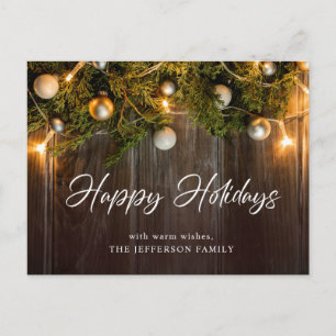 Tannenzapfen Weihnachtsfeiertag Firmen Gruß Postkarte