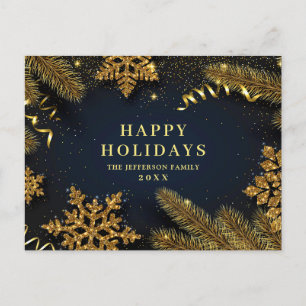 Tannenzapfen Weihnachtsfeiertag Firmen Gruß Postkarte