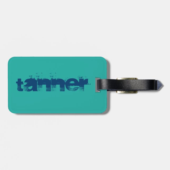 Tanner-Namensschild für Gepäckanhänger (Rückseite horizontal)