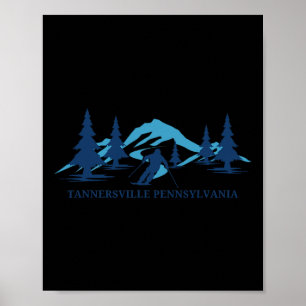 Tannersville Pennsylvania Ski Resort Skifahren Ski Poster