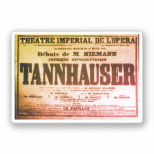 Tannhäuser vintage poster (in französisch) aufkleber