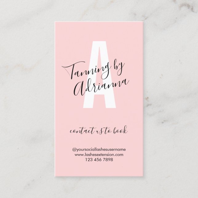 Tanning Aftercare Visitenkarte (Vorderseite)