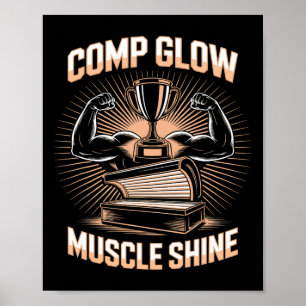 Tanning Bed Comp Glow Fitness Buffs Athleten Männe Poster