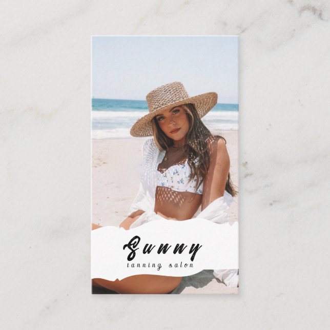 Tanning Salon Business Card Visitenkarte (Vorderseite)