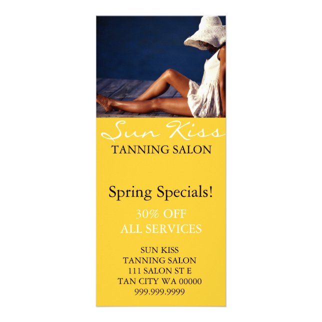 Tanning Salon Wellness-Center Artist Flyer Menu Werbekarte (Vorne)