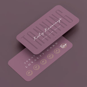 Tanning Specialist Dusty Mauve Loyalty Card Visitenkarte