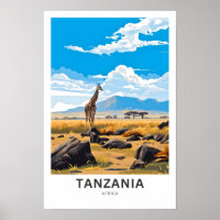 Tansania Africa Travel Print