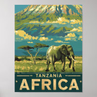 Tansania Africa Vintag Berühmter Travel Place