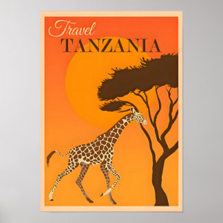 Tansania-Afrika-Reiseplakat Poster