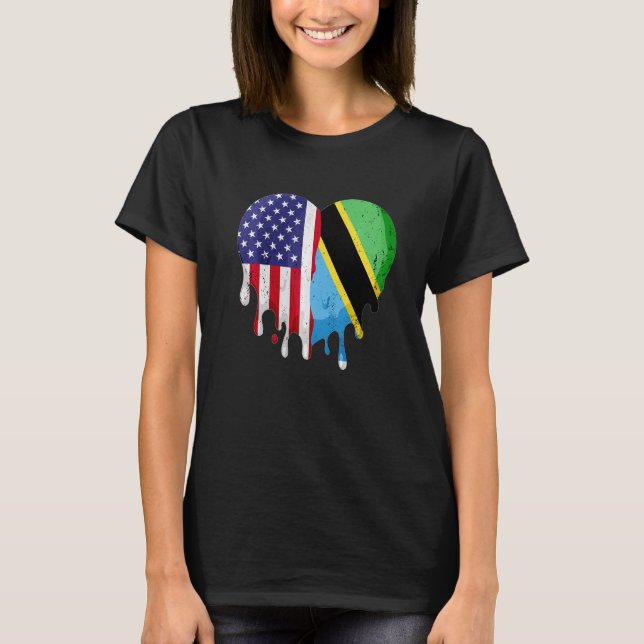 Tansania American Patriot Grown Country Melting H T-Shirt (Vorderseite)