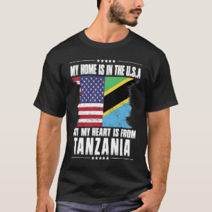 Tansania American Patriot Grown Proud Zuhause Hear T-Shirt