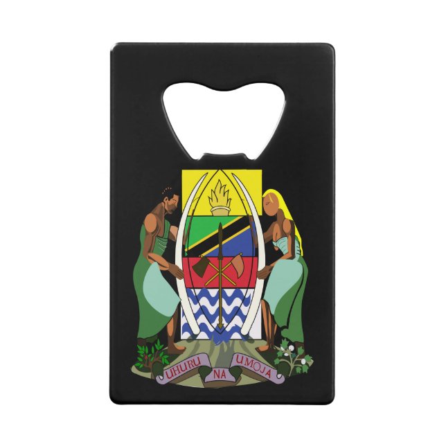 Tansania-Emblem Geldbeutel Flaschenöffner (Vorderseite)