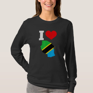 Tansania-Fahne I Liebe Tansania 1 T-Shirt