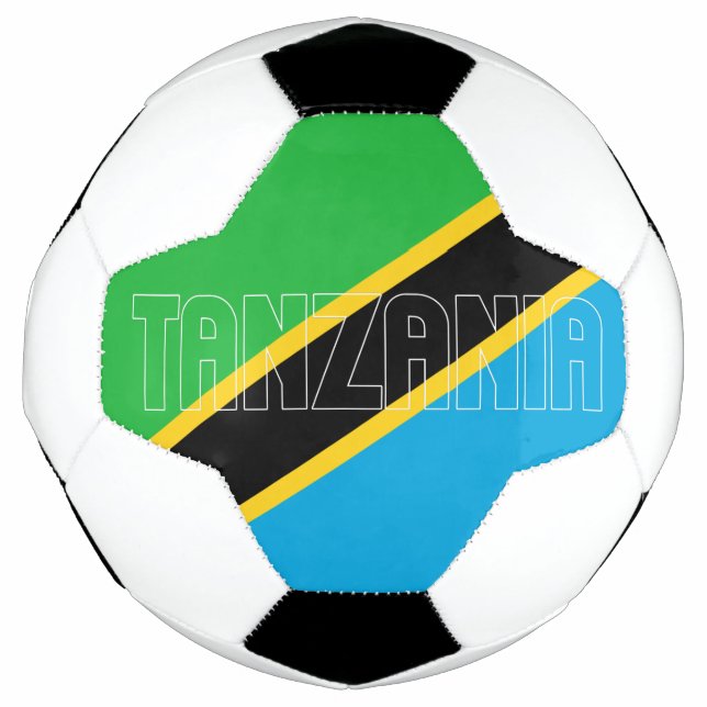 Tansania Flag Adortable Patriotic Soccer Ball (Vorderseite)