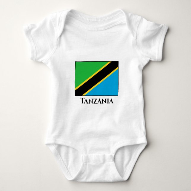 Tansania Flag Baby Strampler (Vorderseite)