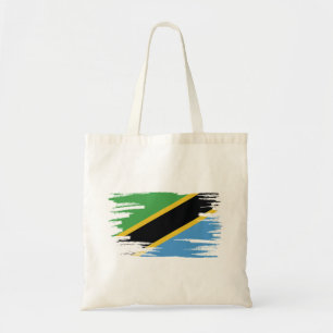 Tansania Flag Brush Art Tragetasche