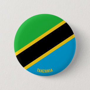 Tansania Flag Charming Patriotic Button