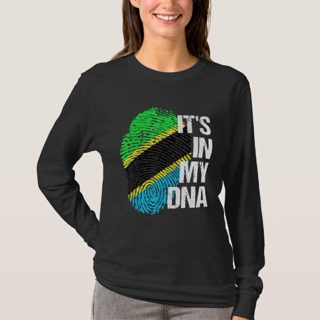 Tansania Flag DNA Heritage Roots Pride T-Shirt (Vorderseite)