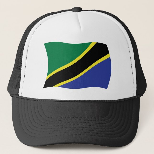 Tansania Flag Hat Truckerkappe (Vorderseite)
