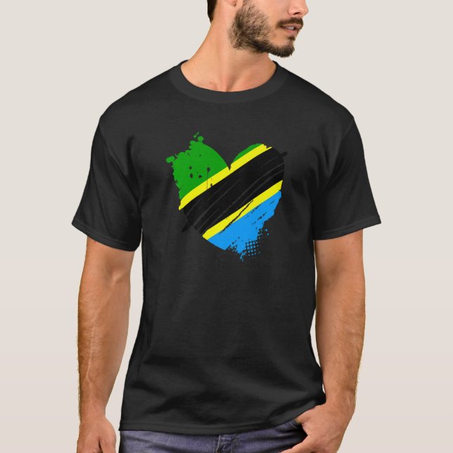 Tansania Flag I Liebe Es ist in meiner DNS Tansani T-Shirt (Vorderseite)