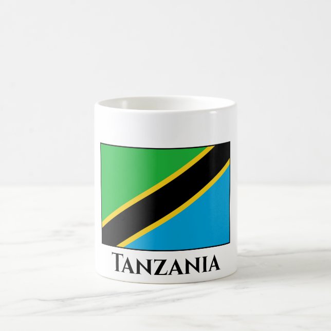 Tansania Flag Kaffeetasse (Mittel)