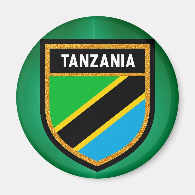 Tansania Flag Magnet (Vorne)