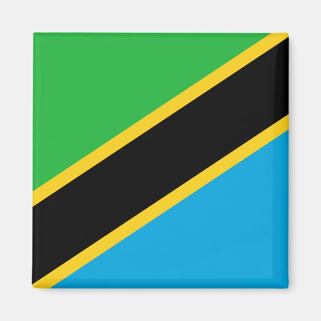 Tansania Flag Magnet (Vorne)