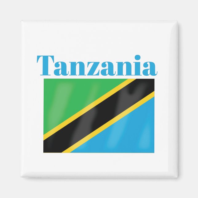 Tansania Flag Magnet (Vorne)