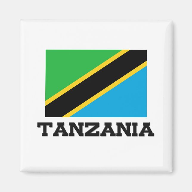 Tansania Flag Magnet (Vorne)