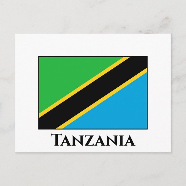 Tansania Flag Postkarte (Vorderseite)
