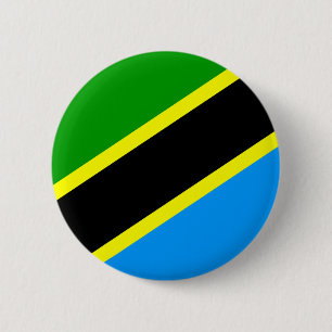Tansania-Flagge Button