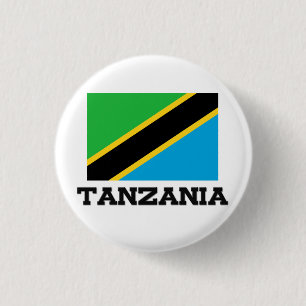 Tansania-Flagge Button