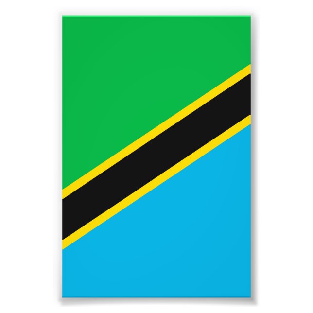 Tansania-Flagge Fotodruck (Vorne)
