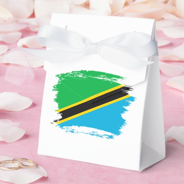 Tansania-Flagge Geschenkschachtel (Hochzeit)