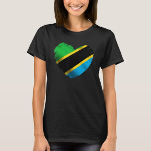 Tansania-Flagge In Herzform Tansanisch Tansania T-Shirt