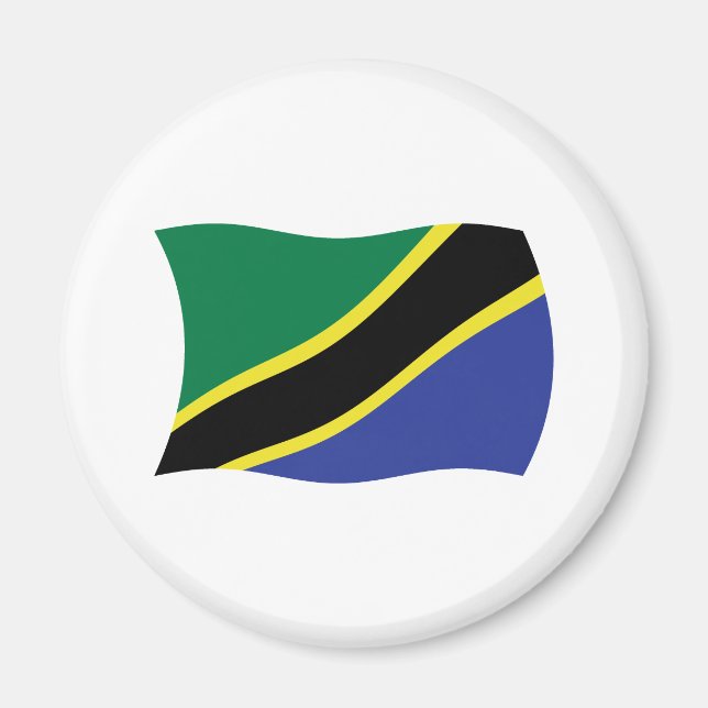 Tansania Flagge Magnet (Vorne)