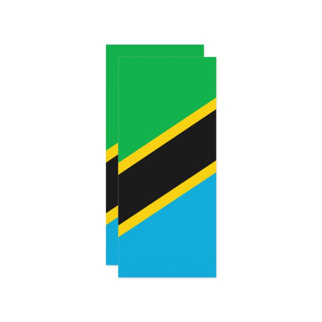 Tansania-Flagge Menükarte (Vorderseite/Rückseite Beispiel)