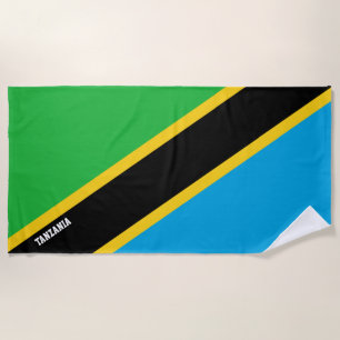 Tansania-Flagge Splendid Patriotisch Strandtuch