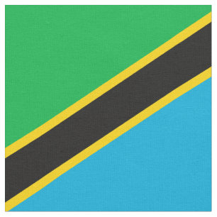 Tansania-Flagge Stoff