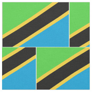 Tansania-Flagge Stoff