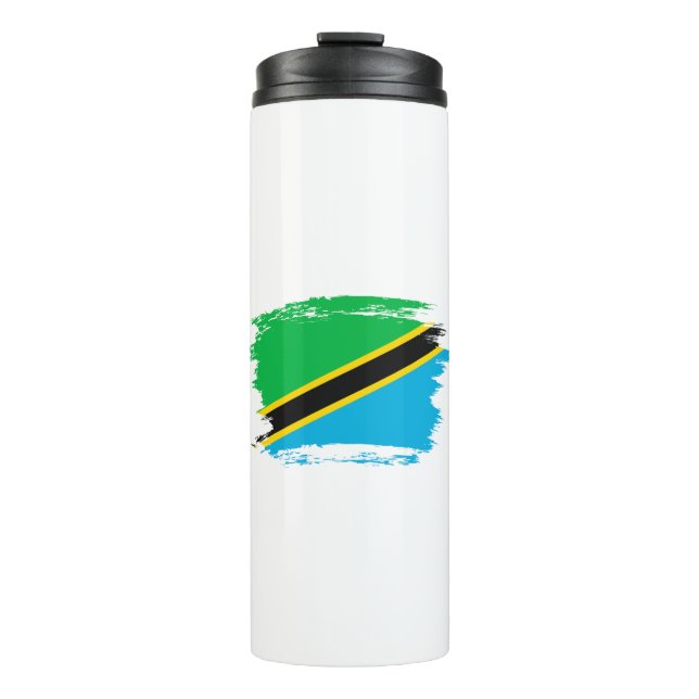 Tansania-Flagge Thermosbecher (Vorderseite)