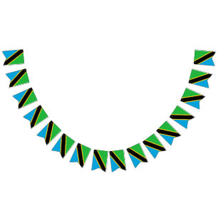 Tansania-Flagge Wimpelkette