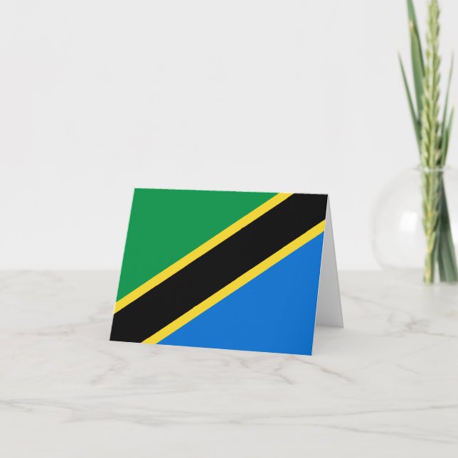 Tansania Flaggennotecard Karte (Vorderseite)