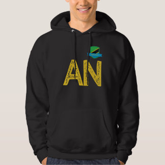 Tansania Gruppe für menschliche Flaggen Buchstaben Hoodie