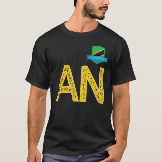 Tansania Gruppe für menschliche Flaggen Buchstaben T-Shirt