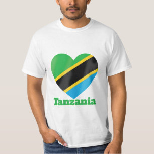 Tansania Heart Flag T - Shirt