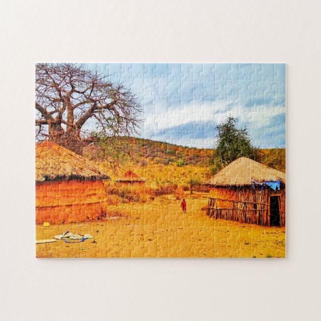 Tansania Massai Village Puzzle (Horizontal)