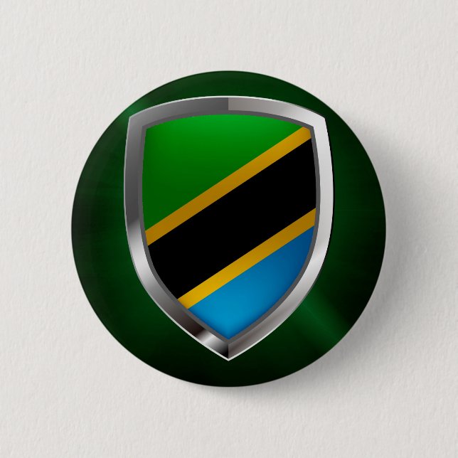 Tansania Metallic Emblem Button (Vorderseite)