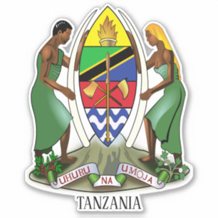 Tansania National Coat of Arms Patriotic Aufkleber