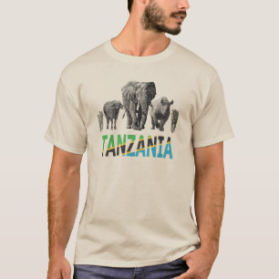 Tansania Pride Big 5 Wildlife for Tansania Fans T-Shirt